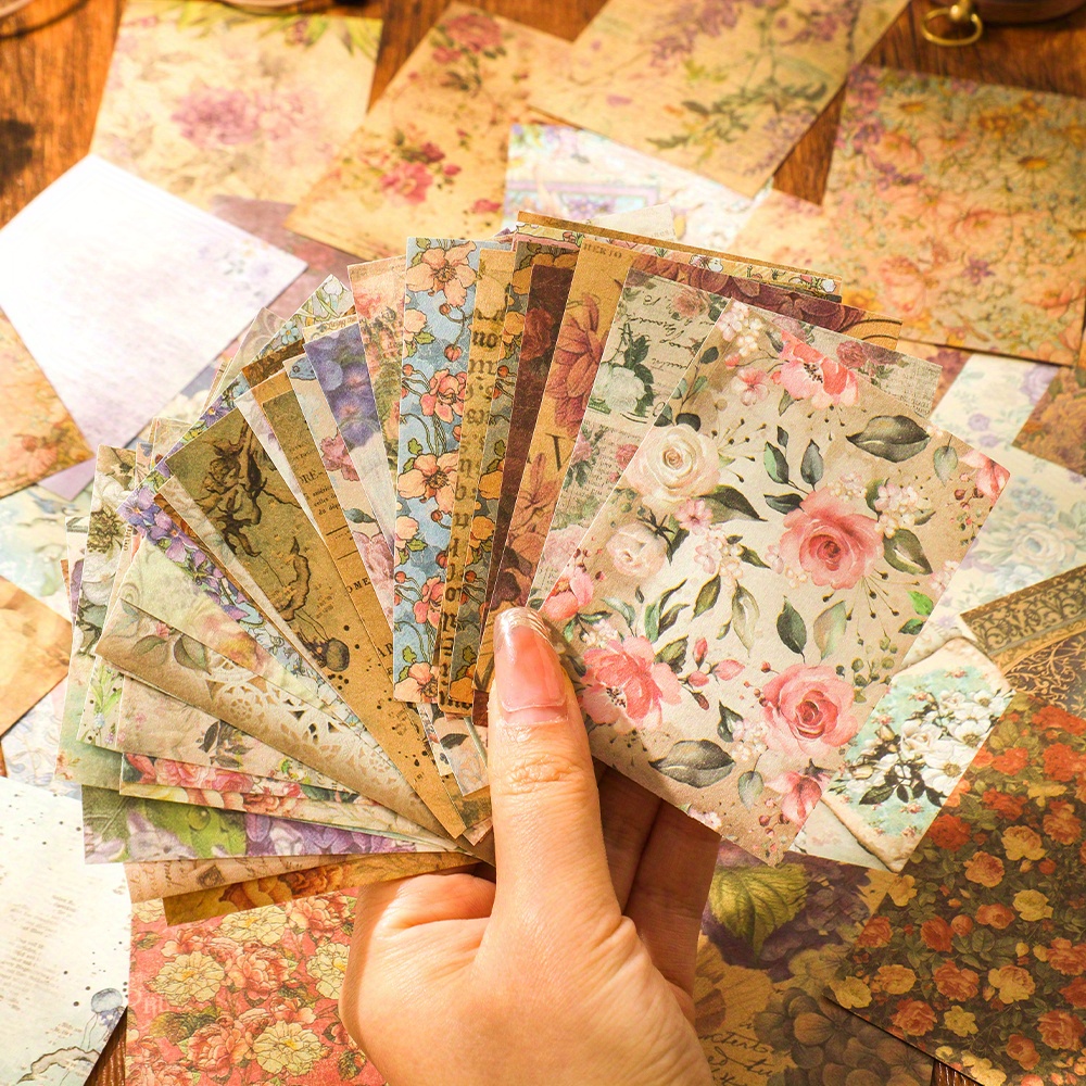 Vintage Flower Scrapbook Stickers Perfect For Diy Journals - Temu