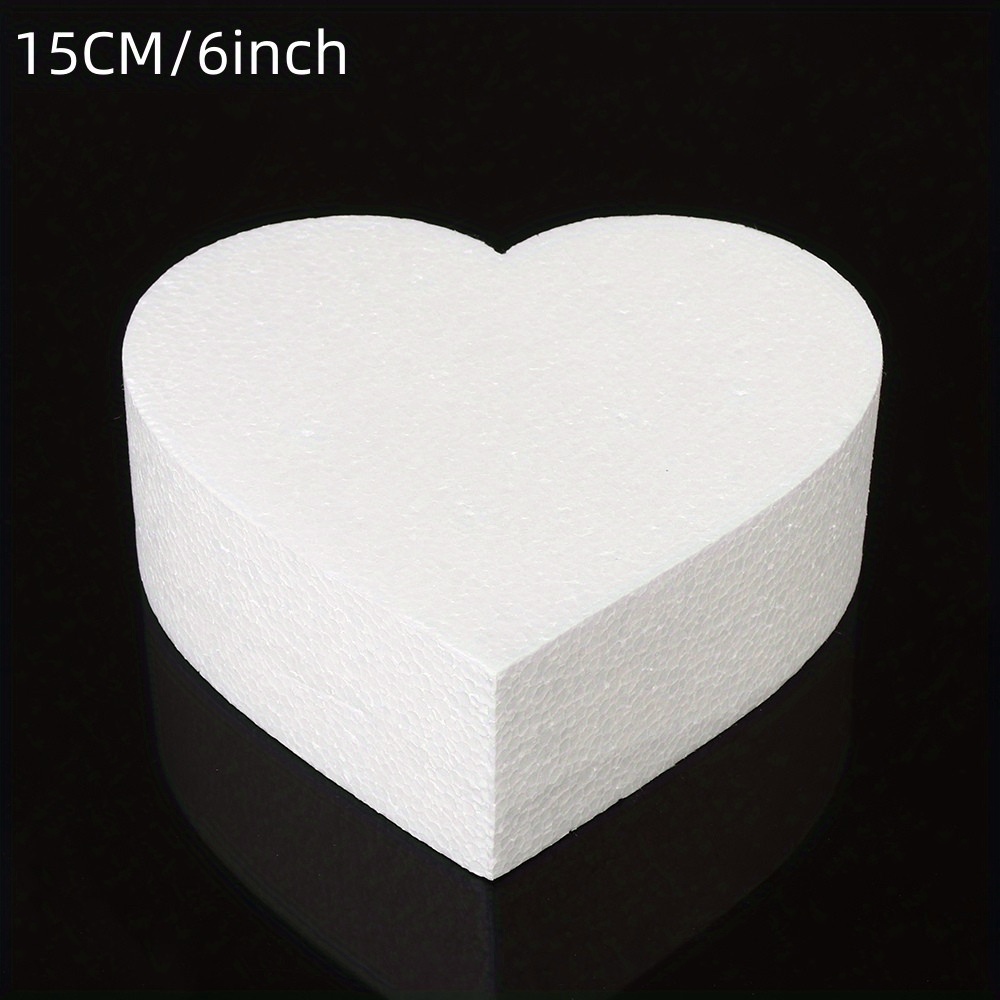 HEVIRGO White Foam Styrofoam Polystyrene Modelling DIY Craft Heart Shape  Party Decor Black EPS Foam 