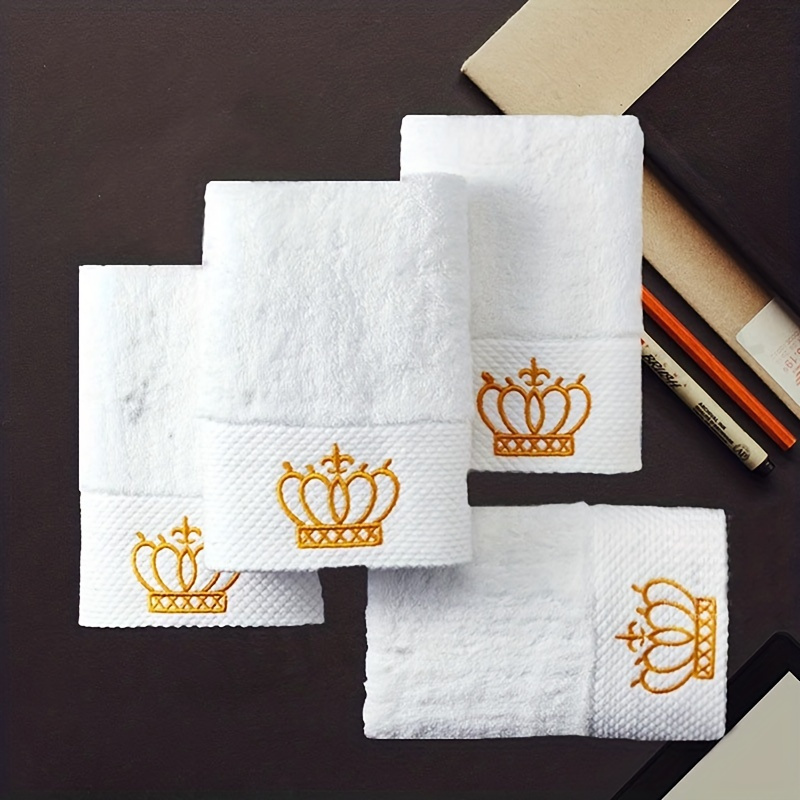 TEMU Set Of 4 High-quality Embroidered Handkerchiefs Made Of Cotton, Measuring 32*32 Cm (12.6*12.6 Inches), Soft, , And Absorbent