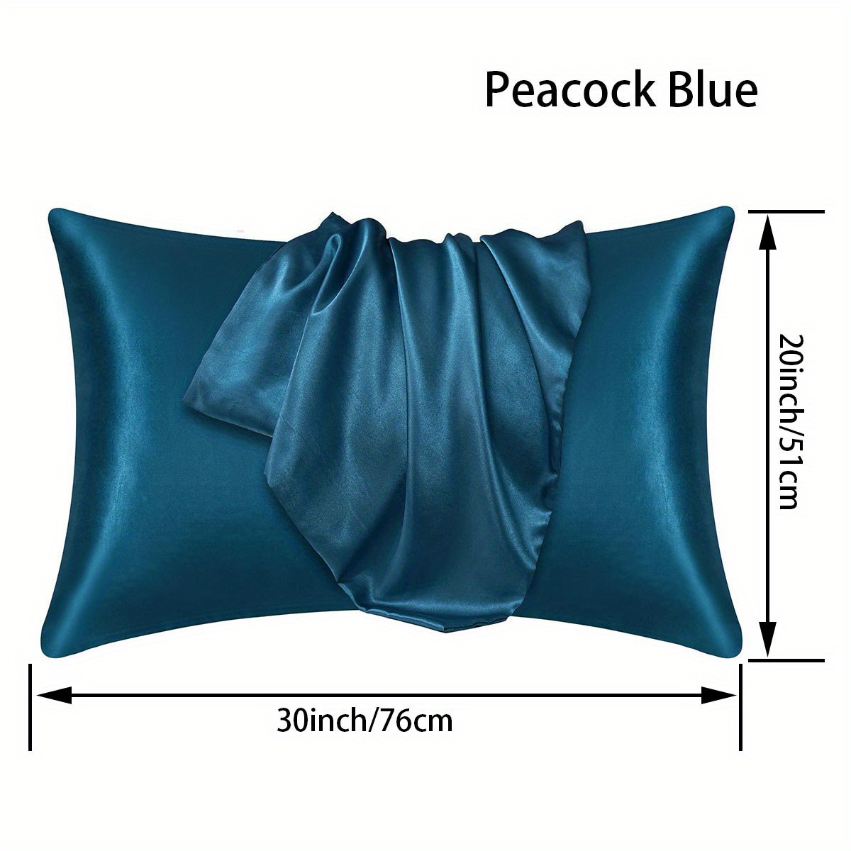 Satin Pillowcase Solid Color Pillow Covers Living Room Temu