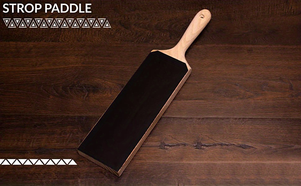 PU LEATHER PADDLE Honing Strop Kit/ Knife Strop with Polishing Compound  with $18.74 - PicClick AU
