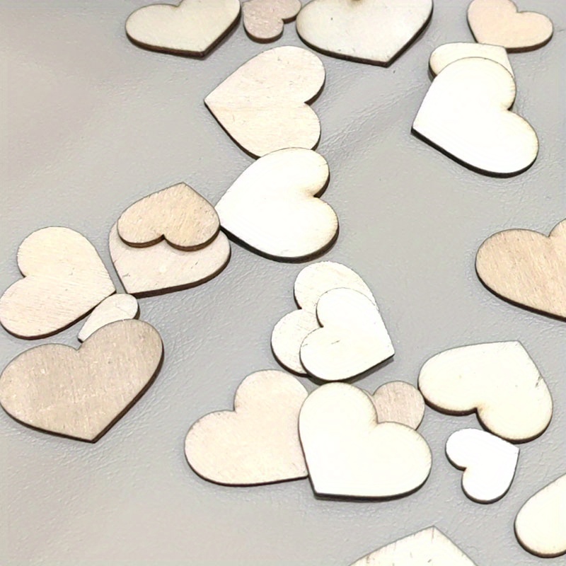 100pcs Mini Wooden Love Heart Wedding Table Scatter Diy - Temu