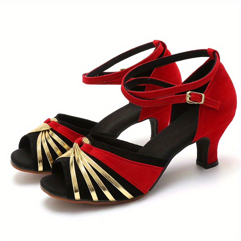 Red Dance Shoes, Dance Shoes for Women, Dance Shoes Low Heel