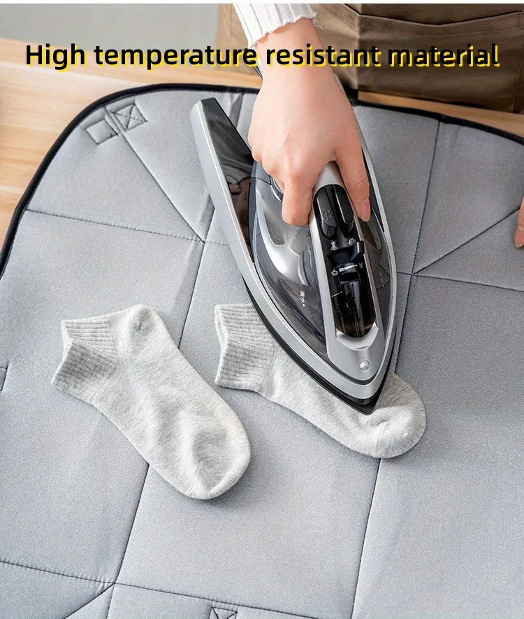 Portable Foldable Ironing Mat With Insulation Sponge And - Temu