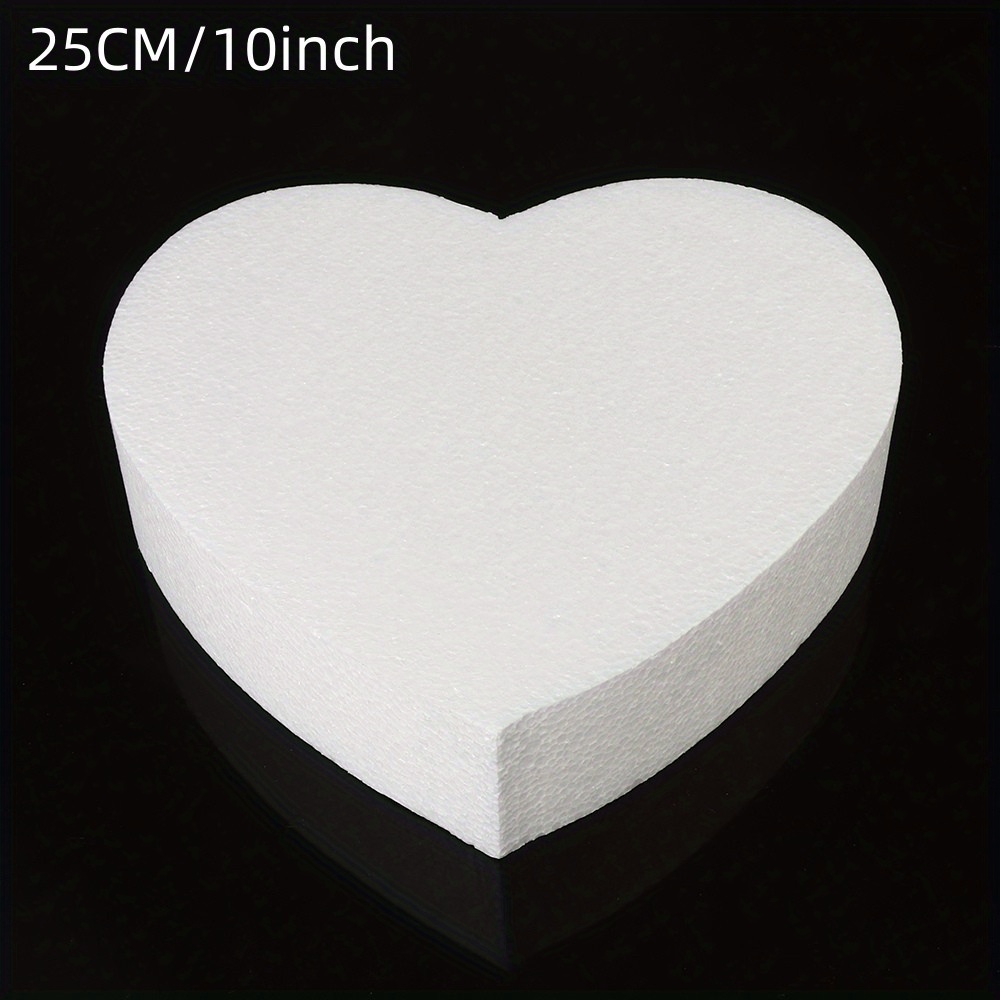 White Foam Heart Shape 2 Inch Thick Foam Heart Large Heart Shape Small Heart  Shape DIY Heart Shape Floating Foam Heart Shape 