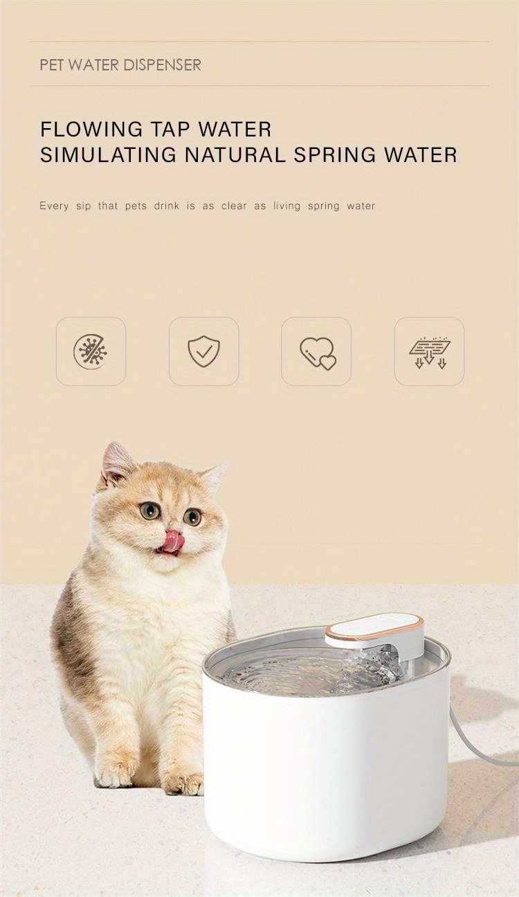 Automatic Pet Water Fountain Provides Fresh Filtered Water Temu