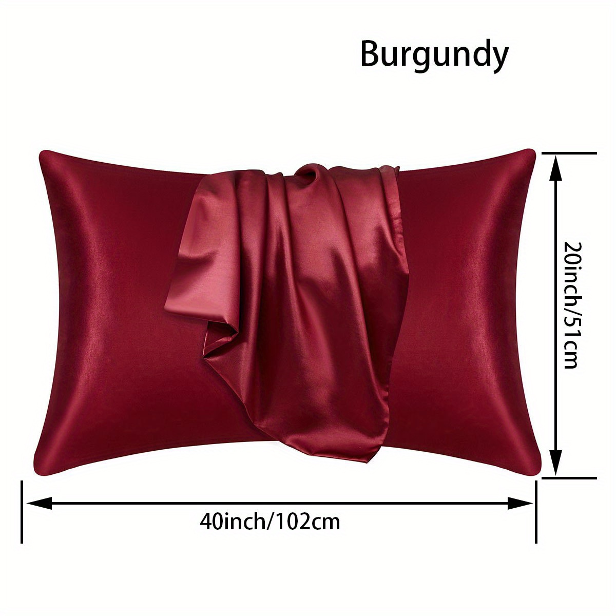 Funda Almohada Satén 2 Piezas Fundas Almohada Color Sólido - Temu Spain