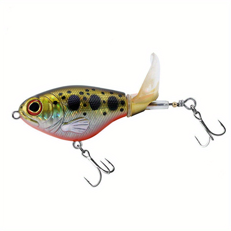 Whoper Plopper Minnow Fishing Lure Hook Rotating Tail - Temu Japan