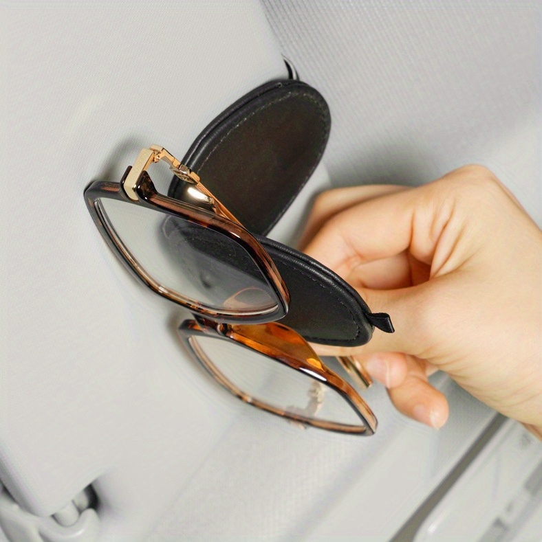 Porta Gafas De Sol / Gafas Para El Coche Con Clip, Montura Visor De Sol,  Porta Tarjetas E Identificaciones Multifuncional, Carga De Billetes  Creativa, Moda de Mujer