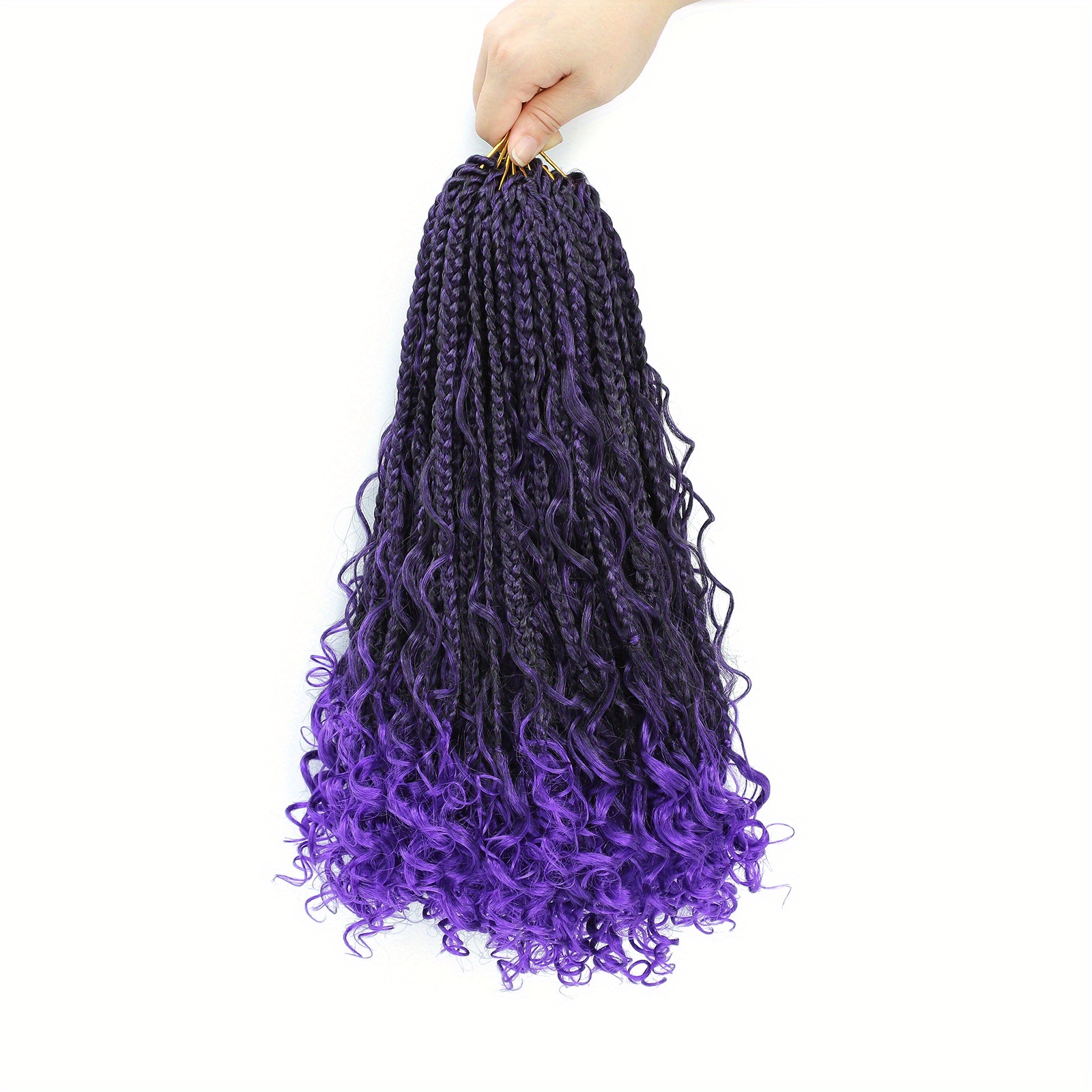  Goddess Bohemian Box Braids Crochet Hair - 14 Inch Curly Ends,  8 Packs Synthetic Braiding Hair Extensions for Black Women (14 Inch, 1B) :  Beauty & Personal Care