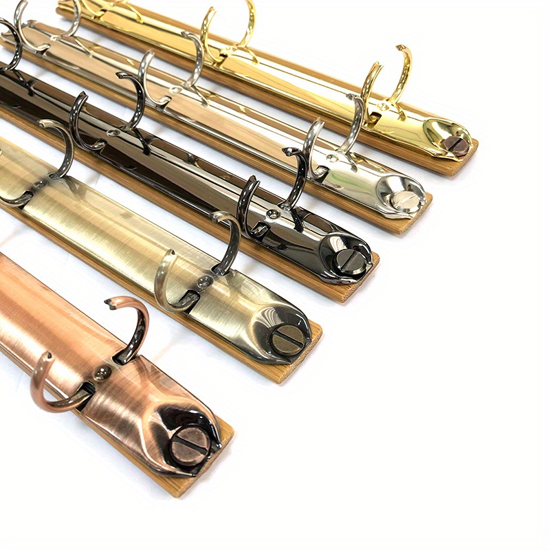 Metal ring binder clips bamboo back panel detachable buckle temu