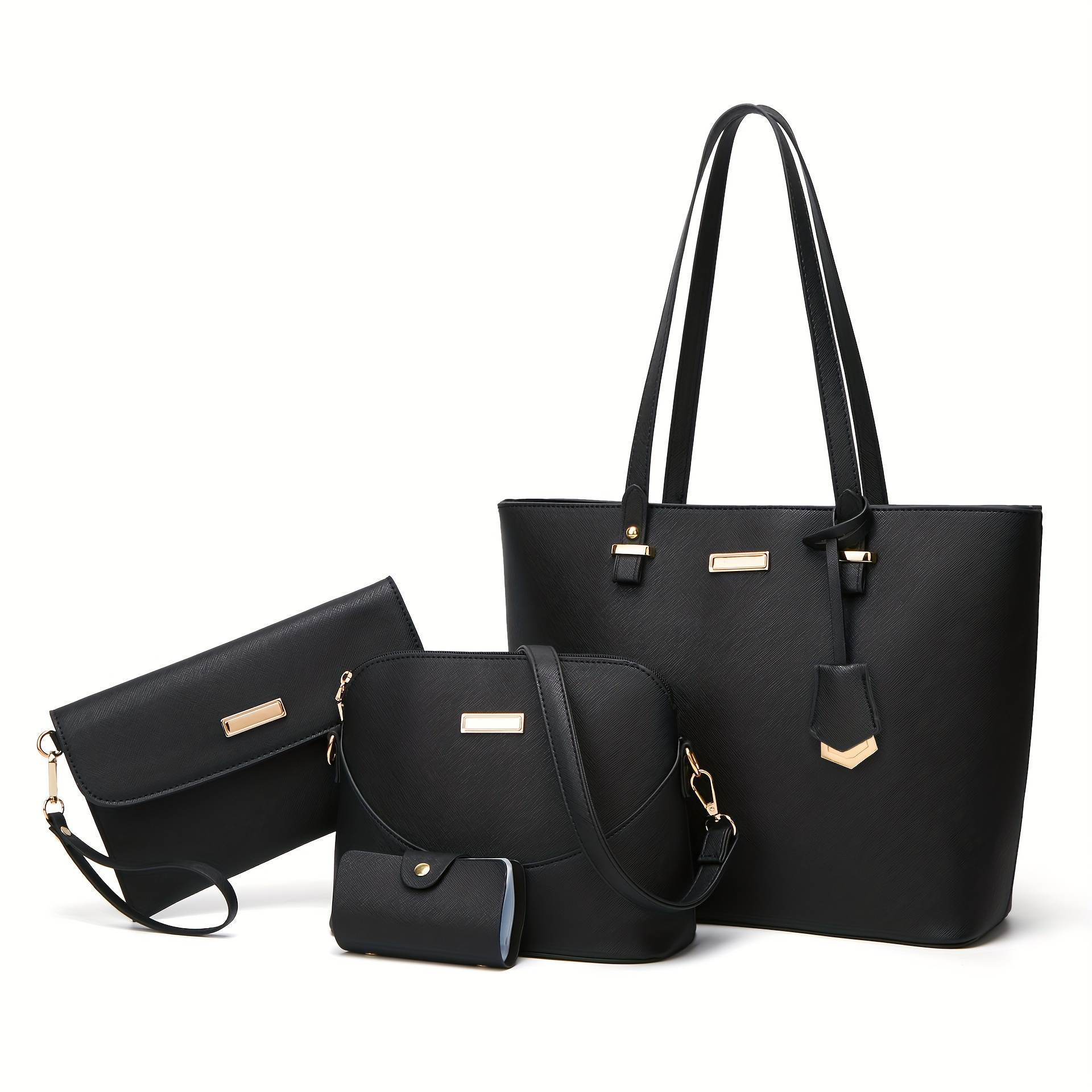 4Pcs Set Women Fashion Handbags Tote Bags Shoulder Bag Top Handle