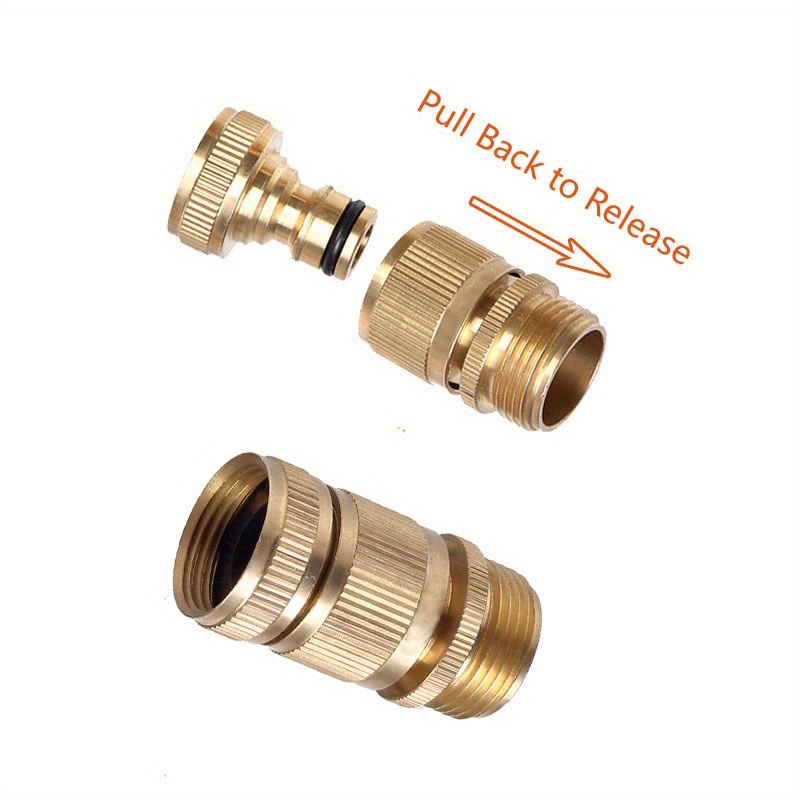 3/4 Male Ght Garden Hose Quick Connector Easy Brass Fitting Temu