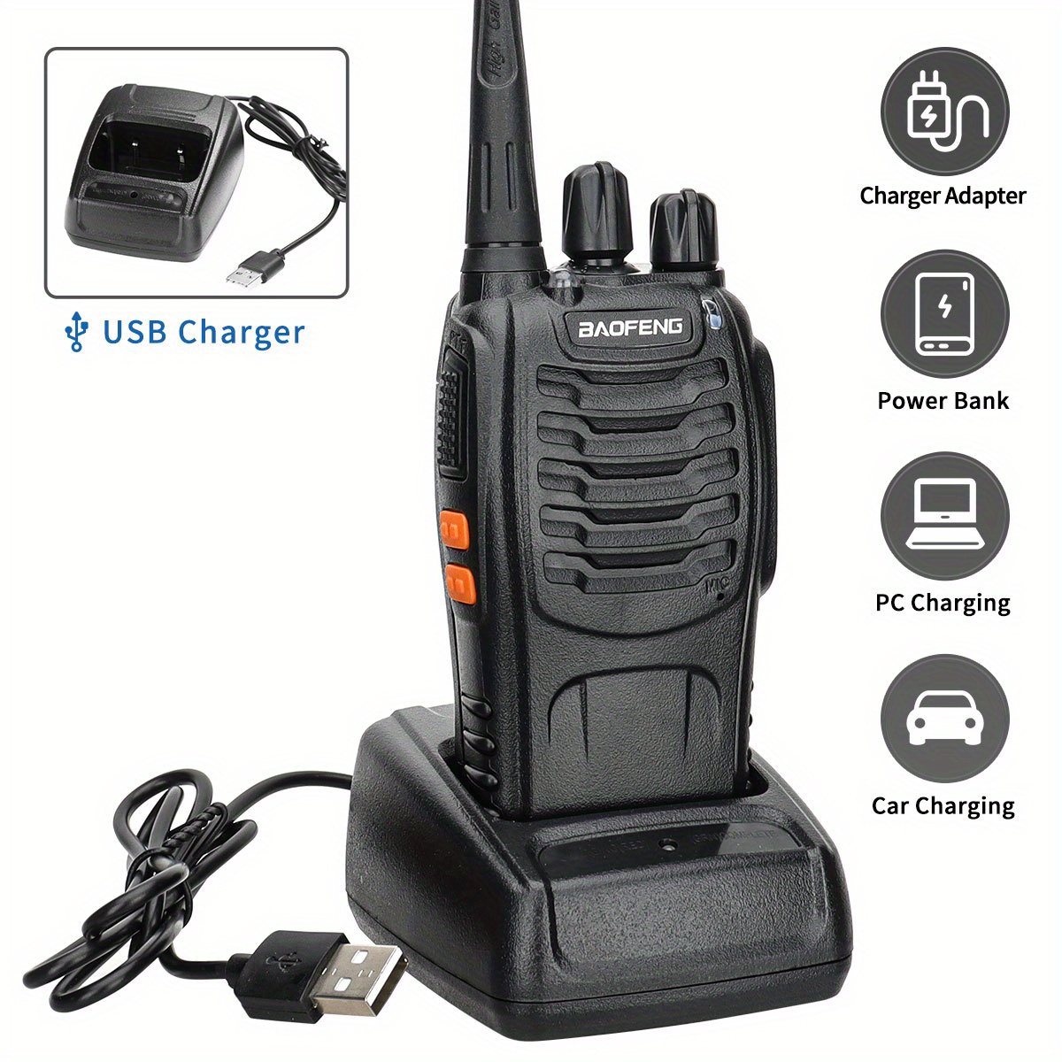 2 Pièces Baofeng VT C2 UHF Randonnée Mini Talkie walkie 2 - Temu France