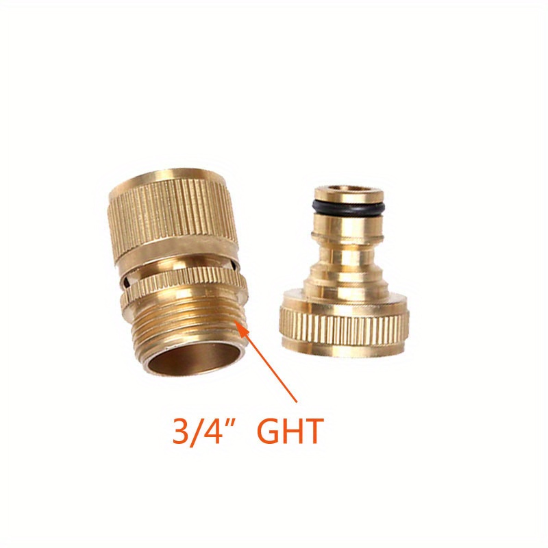 3/4 Male Ght Garden Hose Quick Connector Easy Brass Fitting - Temu