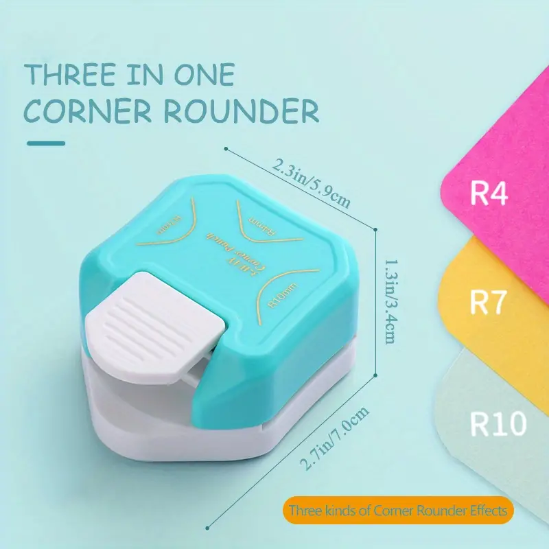 Htovila Corner Rounder Punch 3 in1 /R7/R10mm Round Corner Trimmer
