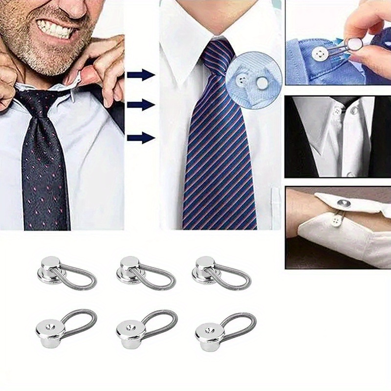 10pcs Shirt Collar Buckle Extender Men's Formal Shirt Collar Buckle Extender Comfort Necktie Extension,Men Gifts,Temu