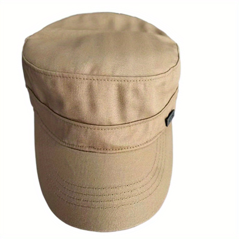 Gorra de cadete de algodón para hombre, gorra militar para mujer, sombrero  de trabajo, sombrero estilo ejército, sombrero de pico corto, sombrero de  sol ajustable, sombreros de moda unisex, Casualbox 