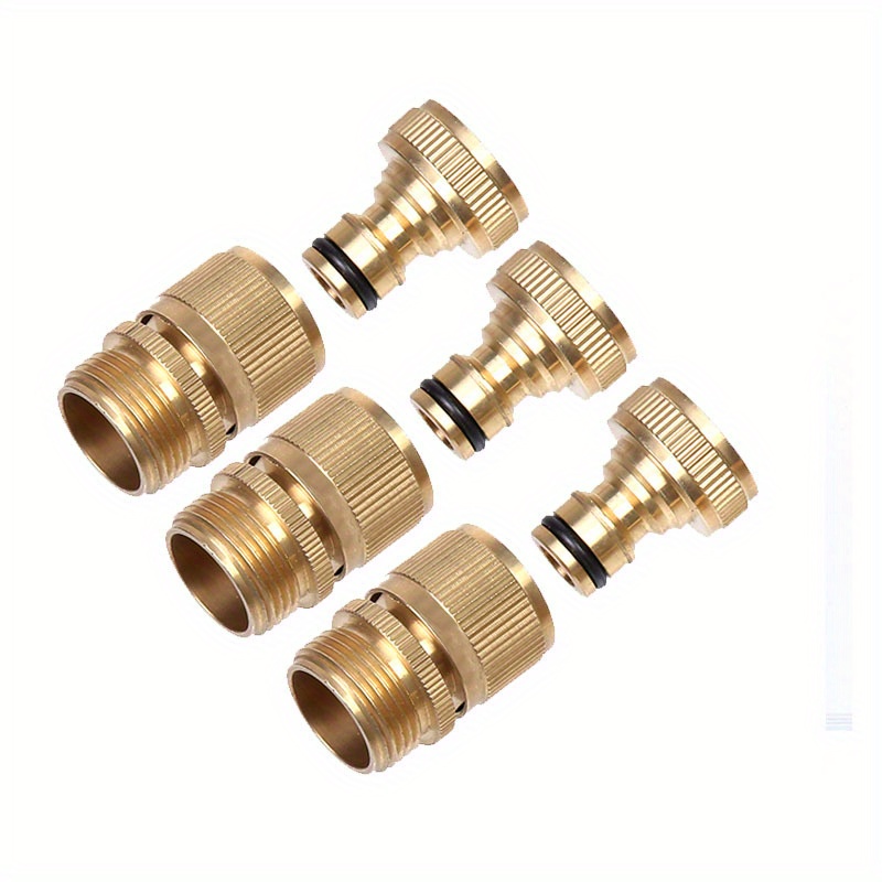 3 4 Male Ght Garden Hose Quick Connector Easy Brass Fitting Temu