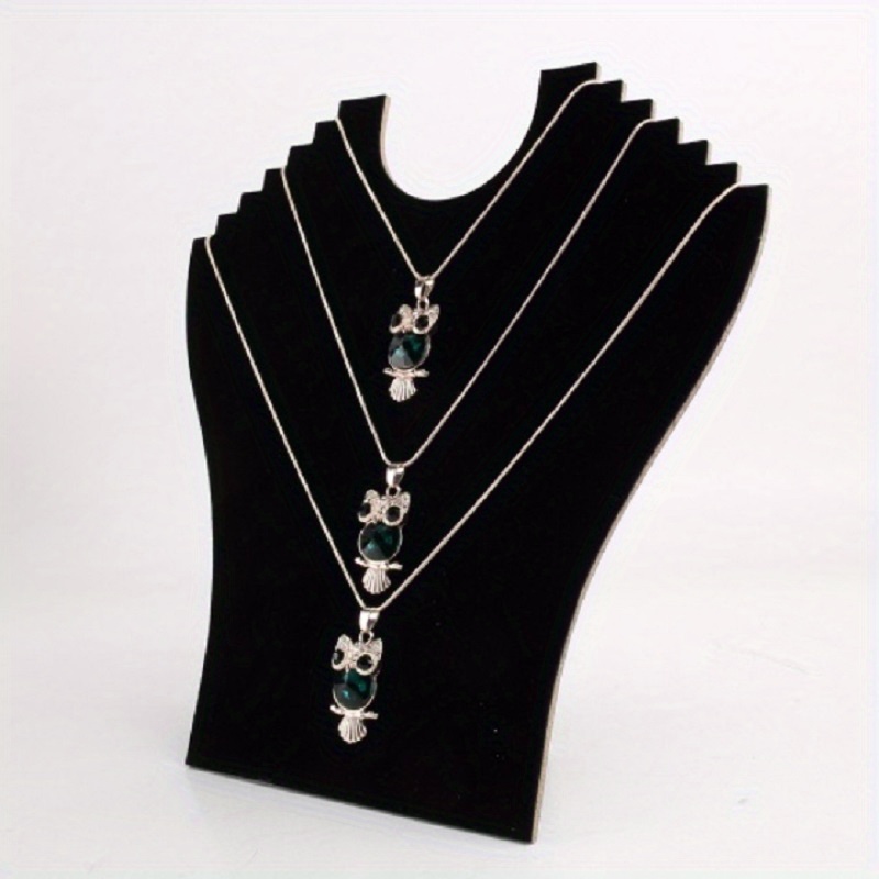 Black Velvet Necklace Display Board Elegant Upscale Table Temu United