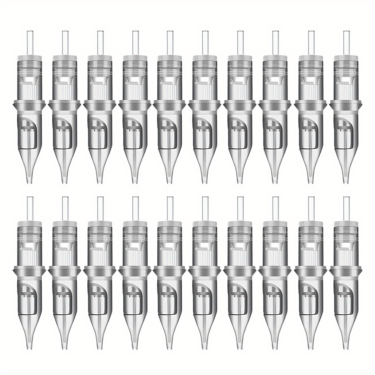 CINRA - 20 agujas de tatuaje desechables 1203RL, cartuchos de aguja de  tatuaje desechables #12, cartucho de forro redondo estándar para tatuajes