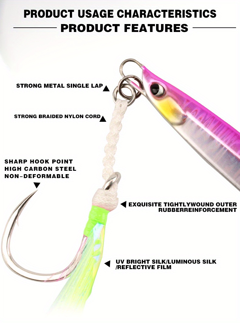 Mag Fishing Jig Assist Hook Kit Super Heavy Duty Ironplate - Temu