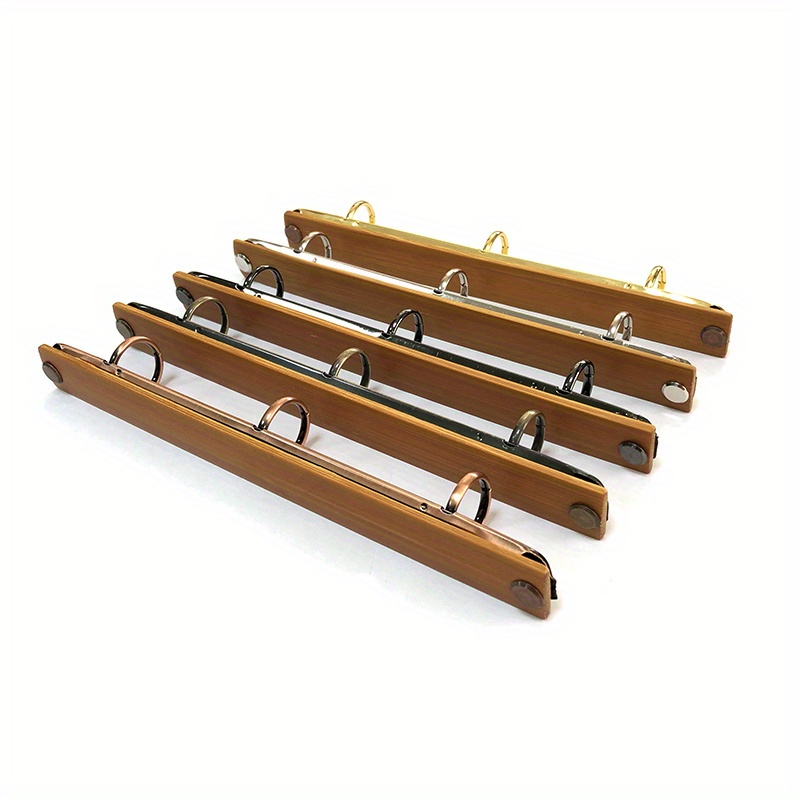 Metal ring binder clips bamboo back panel detachable buckle temu