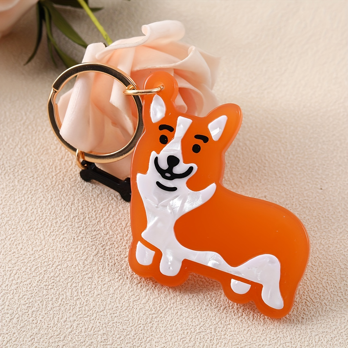 Cute Wolf Dog Puppy Keychain - Vintage Metal Cartoon Animal Pendant For  Car, Bag, And Purse - Adorable Charm Accessory - Temu
