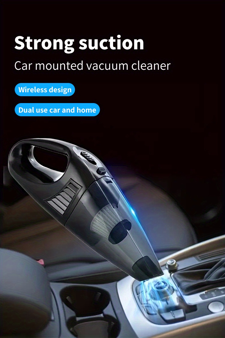 Aspiradora de coche Potente máquina de limpieza Accesorios para coche Home  Auto Wireless Cleaner