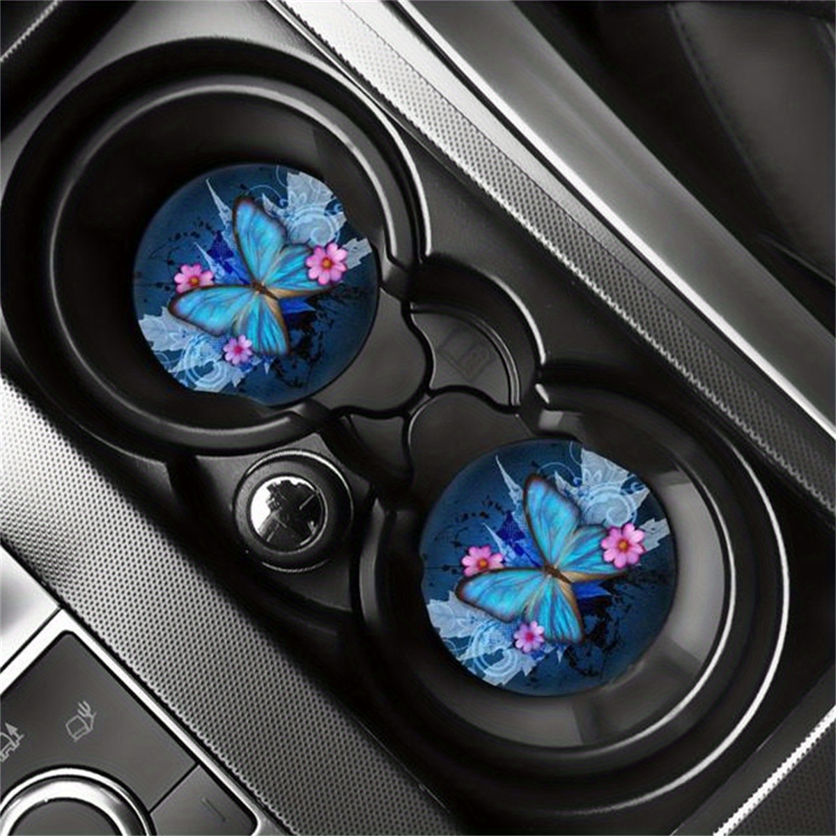 Butterfly Design Stylish Car Cup Holder Coaster Cars Drink Temu