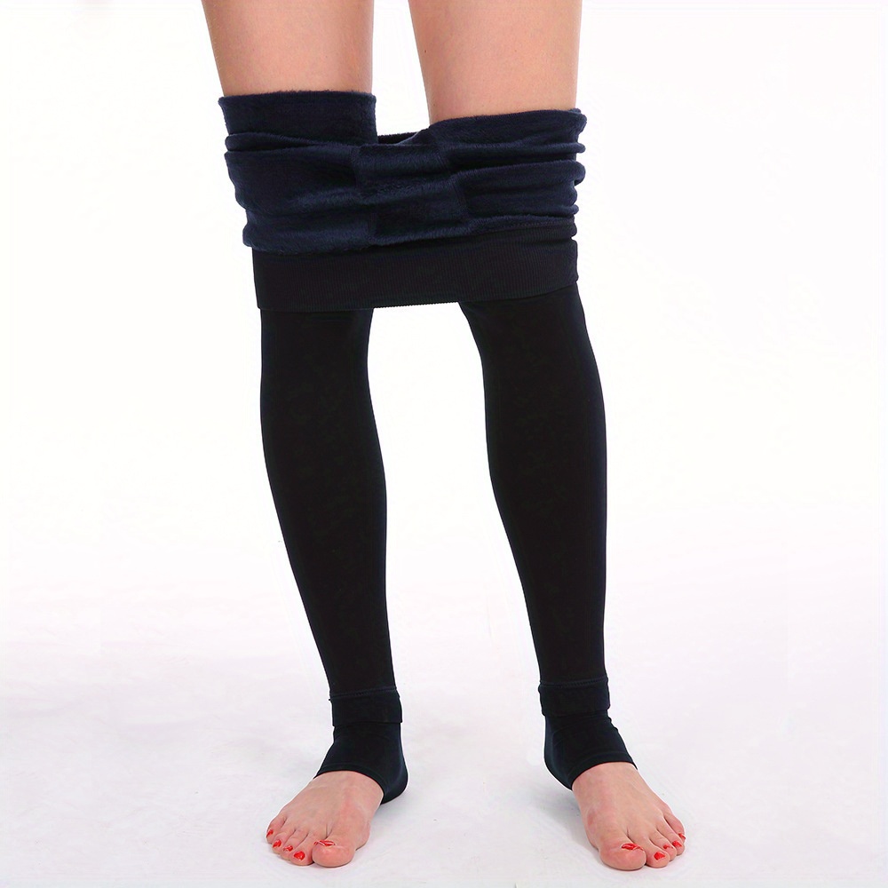 12x Women's Ladies Footless Tights Stockings Pantyhose Leg Hosiery Thermal  Black