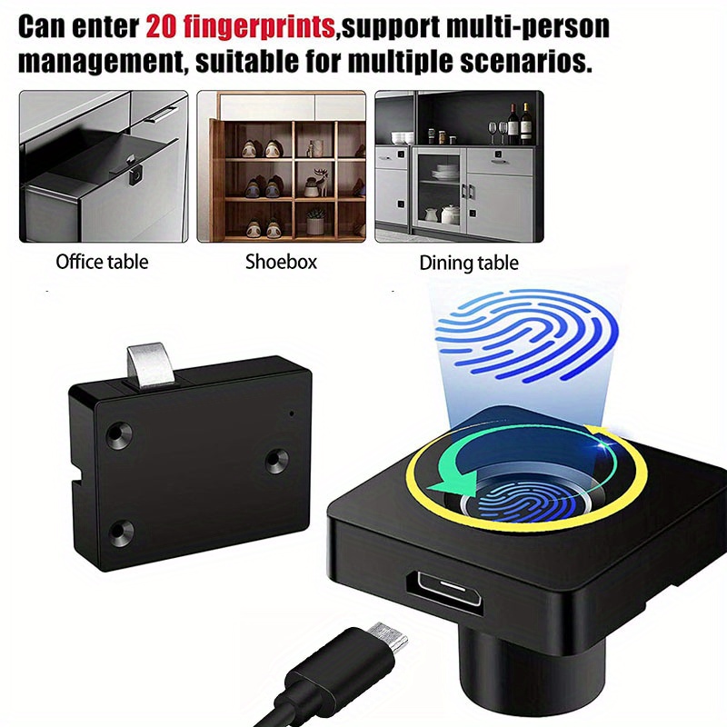 Smart Electronic Locks Kit Set Fingerprint Lock Box Temu