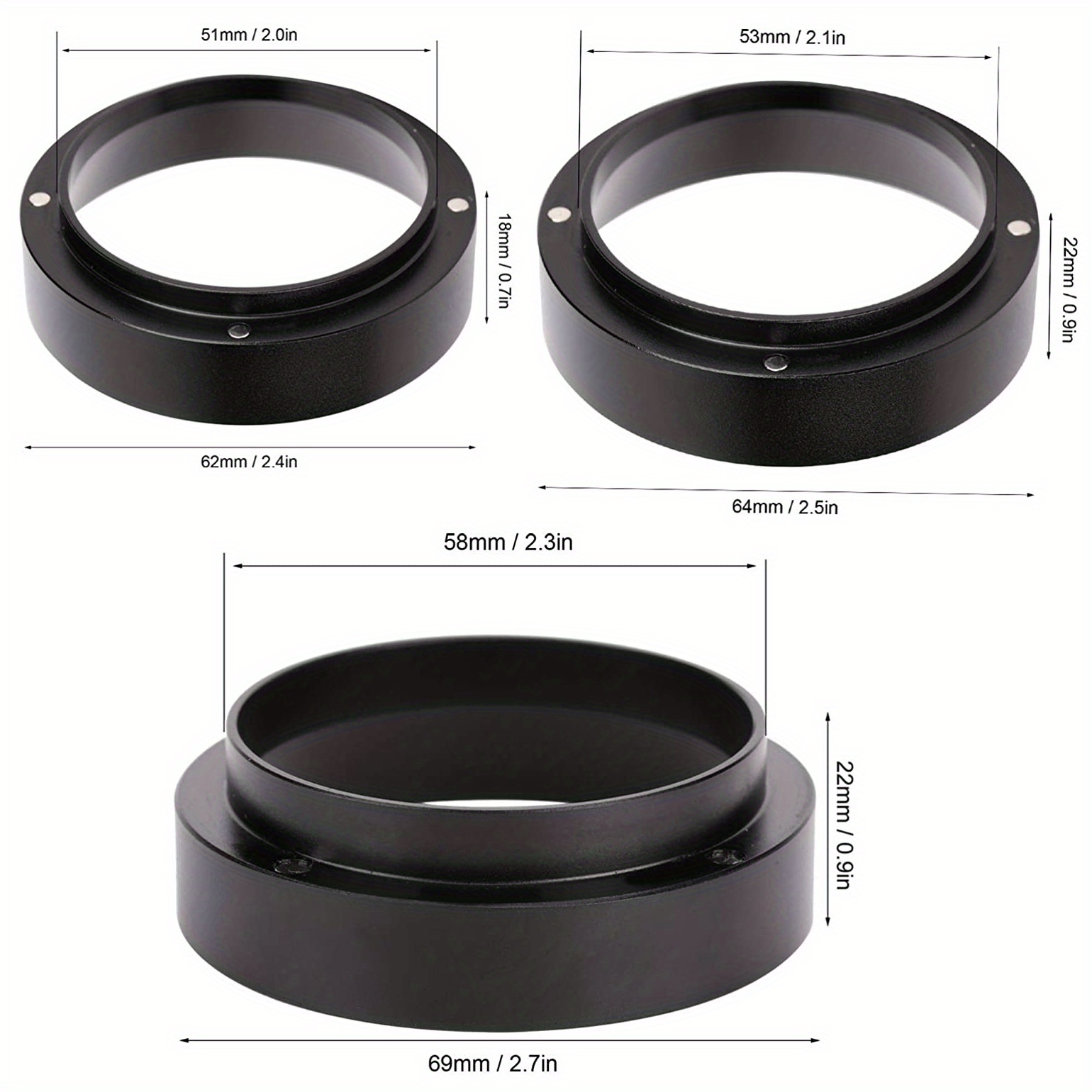 Tazza Dosatore Caffè, Tazza Dosatore Polvere Antivolatile per Macchina da  Caffè per Manico Italiano 58mm (OD Verde)