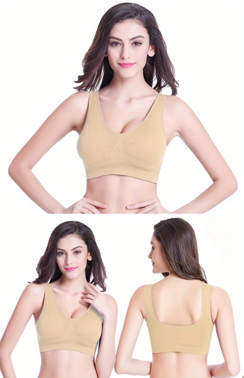 Sports Bras for Women Sticky Bra Women's French Elegant Gathering Large  Size Bra Set Ultra thin Big Breasts Shows Small Collection Camisoles with  Built In Bra Period Underwear Khaki,6XL 