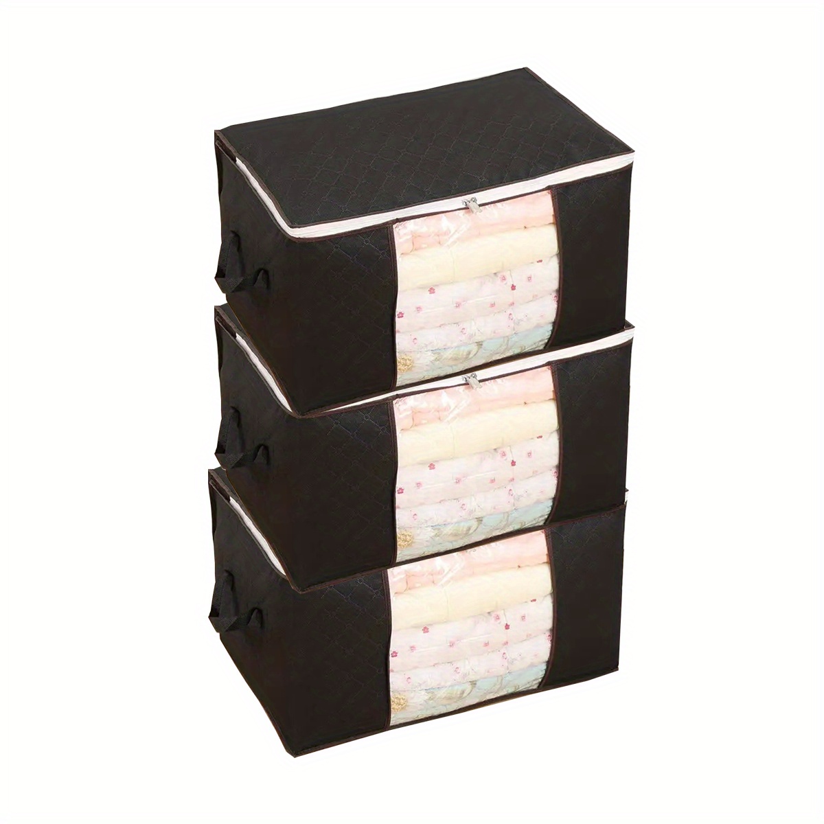 Durable Large Storage Bags With Handles Foldable Closet - Temu