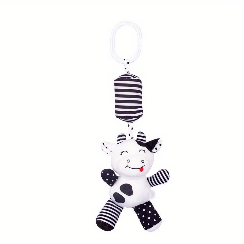 early education black and white rattle bed bell newborn toy car hanging plush baby toy baby toy 0 1 years old educational baby newborn gift details 4