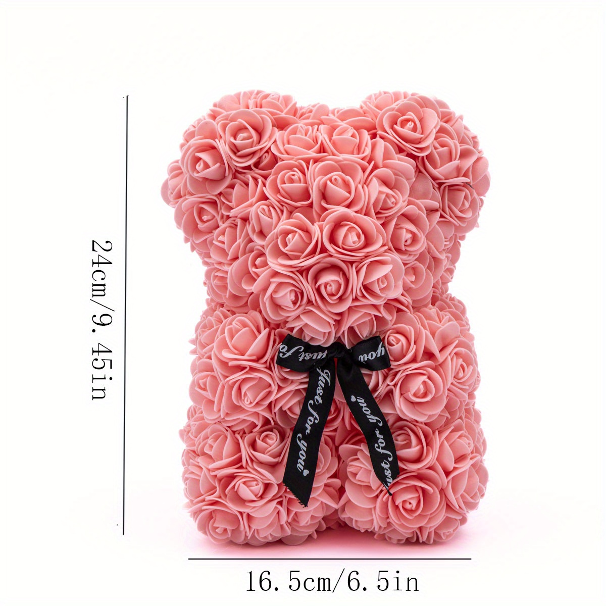 Oso rosas 25cm foam - Supermolon - Rose bear de flores artificiales