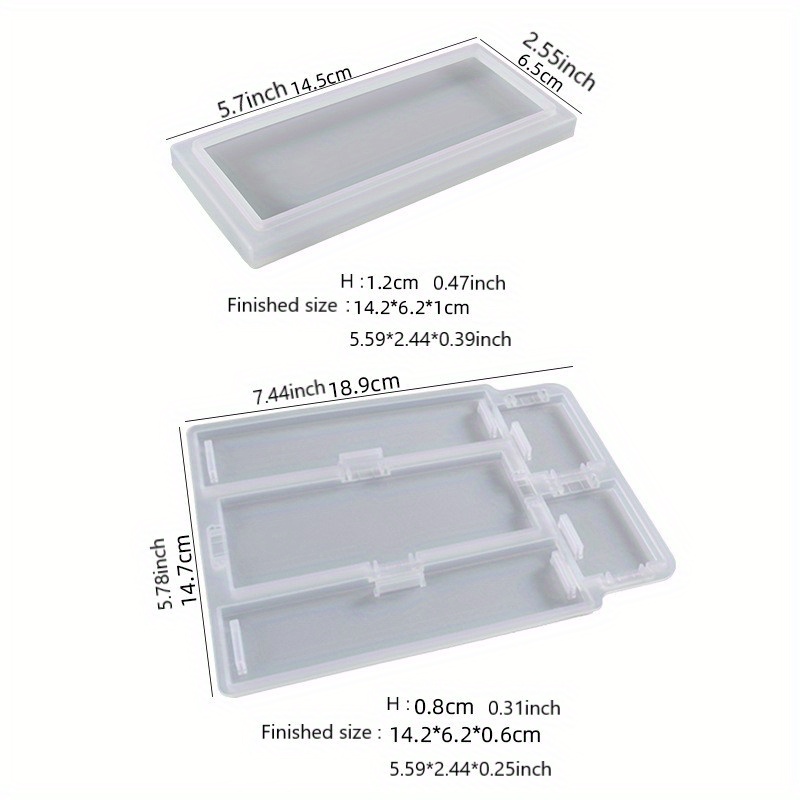 Diy Crystal Epoxy Mold Cube Cylinder Storage Pen Holder - Temu