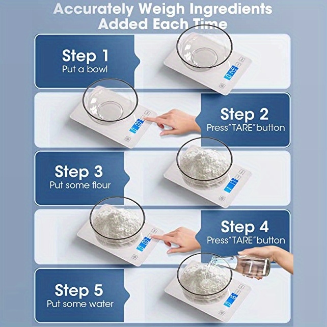 Nicewell Food Scale, 22lb Digital Kitchen Weight Grams Ounces Tempered  Glass