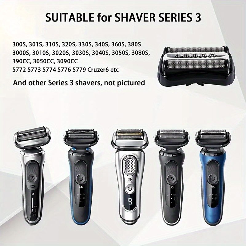 32B S3 Electric Replacement Shaver Head Accessories for Braun Series3  Shaving Razor Head, Suitable for Braun S3 3040s 3000s 3050cc 3010s 3070cc  3080s 3090s 310s 3020s 330s 370cc-4 380s-4, 3090cc Etc. 