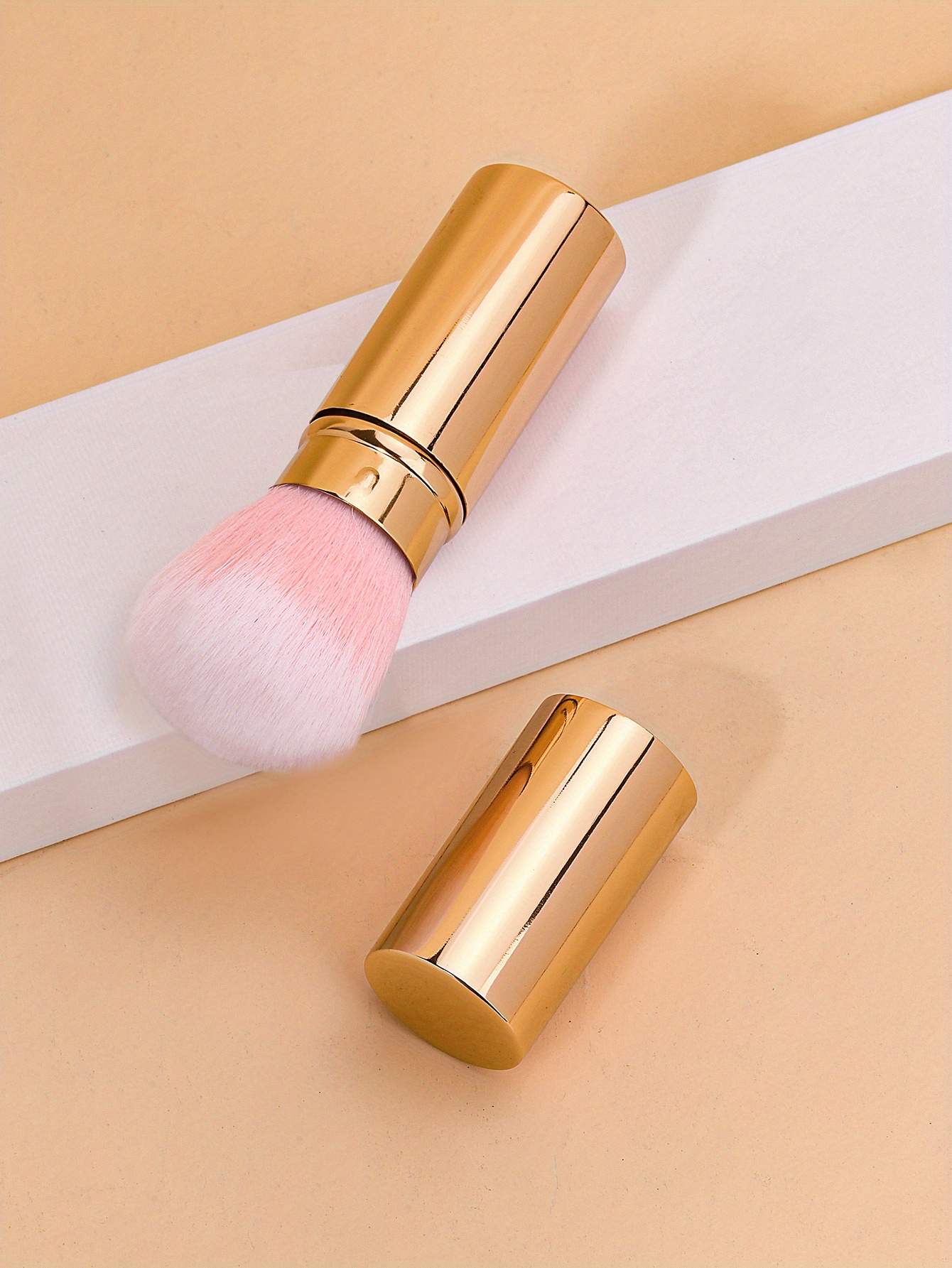 Rose Gold Mini Soft Powder Brush Portable Travel Foundation Brush For  Blushroom, Flat And Round Heads Cute Cosmetic Tool HHA 315 From Top_health,  $2.72