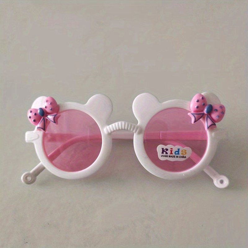 New Disney Anime Bow Mickey Mouse Sunglasses Kawaii Minnie Glasses  Children's Summer Sunshades Boys and Girls' Photography props