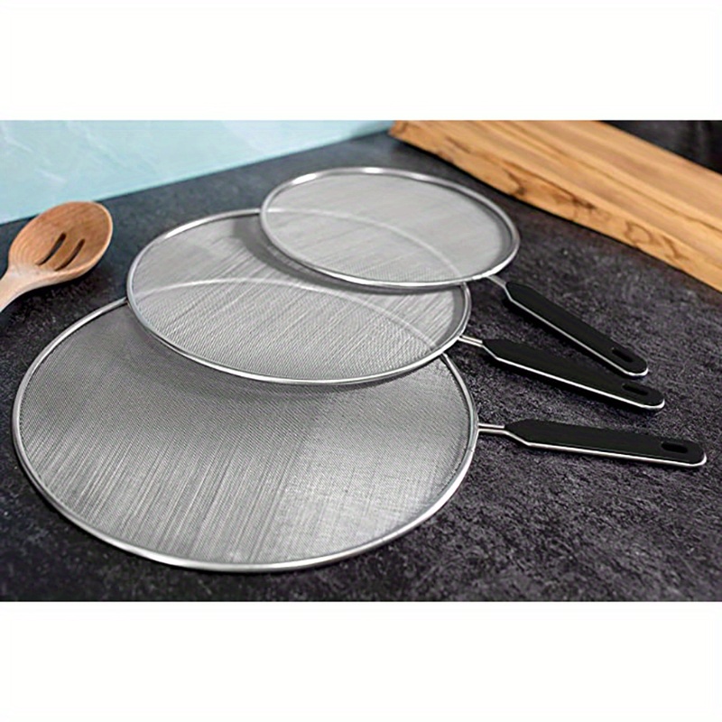 Stainless Steel Splatter Screen For Frying Pan - Reduce Oil Splatter And  Cook With Ease - Temu