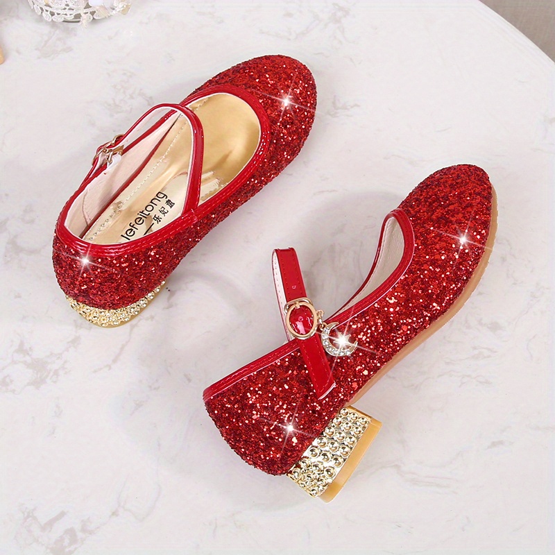 Girls red hot sale sequin shoes