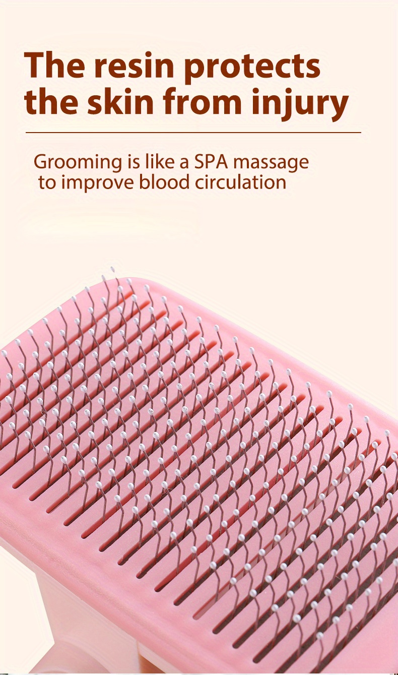pet comb for cats and dogs needle comb for removing loose hair dog hair and cat hair brush cat cleaning brush long and short hair pet loose hair removal brush cat brush   hair cleaning and knot removal tool Product details 11