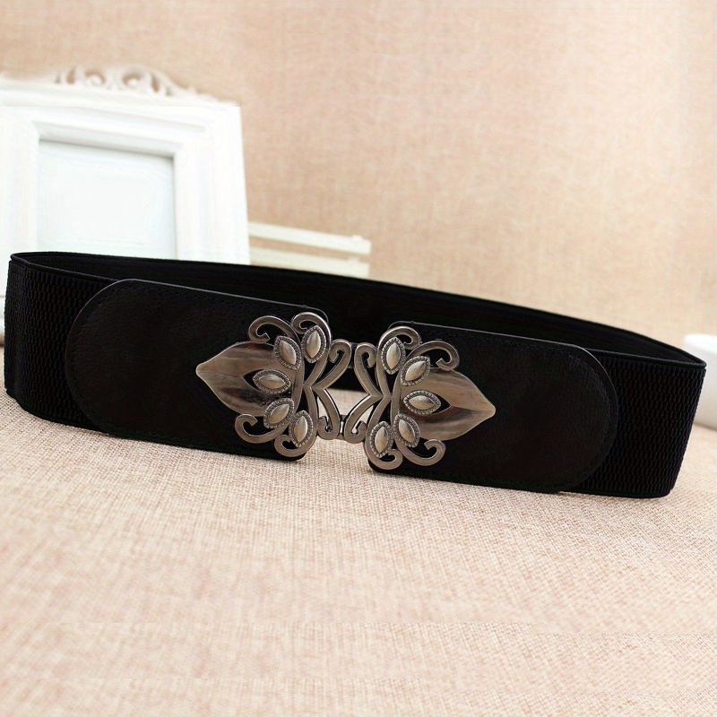 JASGOOD Women Stretchy Waist Belt Retro Elastic Skinny Belt for Ladies with  Gold Buckle : : Clothing, Shoes & Accessories