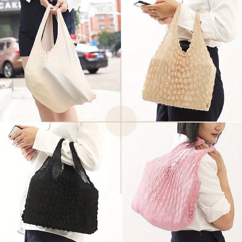 1pc reusable   bag large capacity multi purpose foldable and portable grocery bag   gifts and everyday use details 3