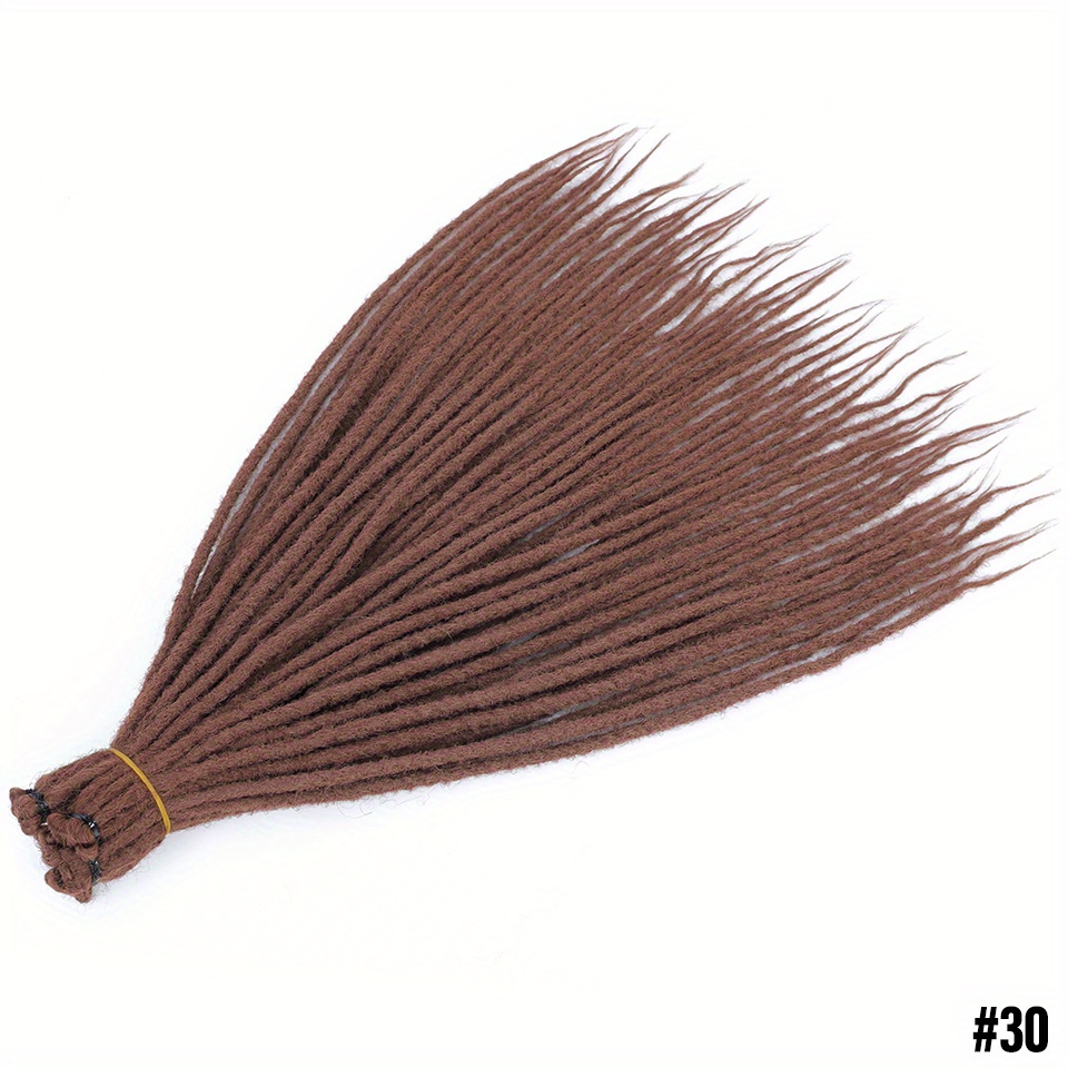 Aosome 12pcs Dreadlock Extension Full Handmade Brown Synthetic Hair  Extension, 30cm/12in