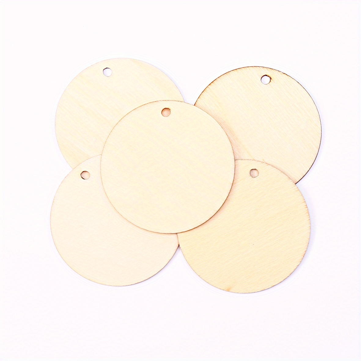 Natural Round Tags With One Hole Wooden Circles For Crafts - Temu