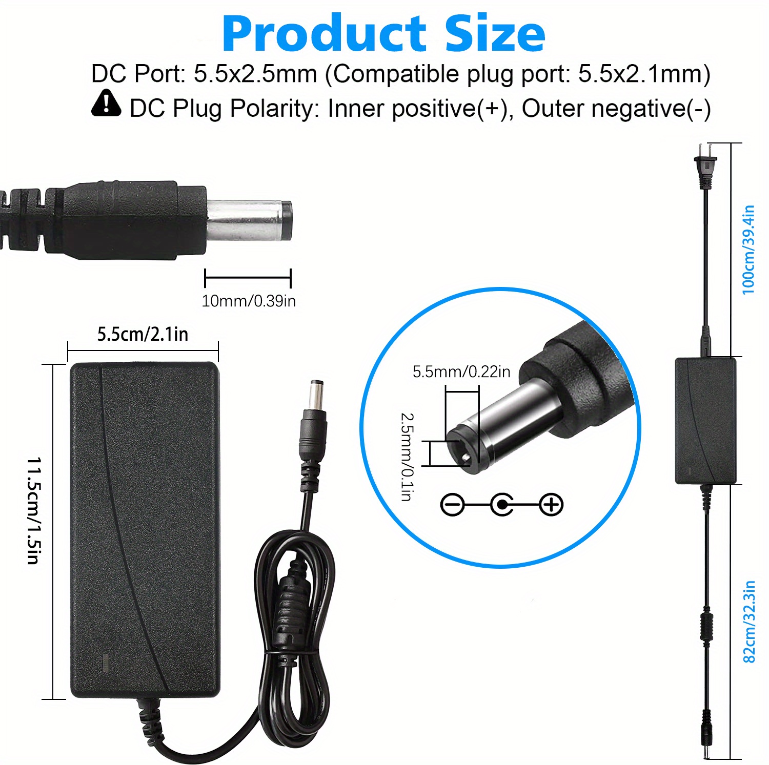 Boost Your LED Strip Light and CCTV Security System with this 12V 5A Power  Supply Adapter!